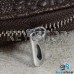 Ключница карманная (кожаная, коричневая, с тиснением, с карабином, на молнии, с кольцом), логотип авто Audi (Ауди)