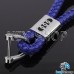 Кожаный плетеный (синий) брелок для авто ключей Audi (Ауди)
