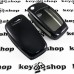 Чехол для выкидного ключа Audi (Ауди), A1, A3, A6, Q2, Q3, Q7, кнопки без защиты (черный, полиуретановый)