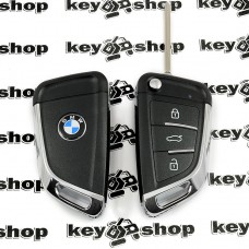 Выкидной ключ BMW (БМВ)  с чипом ID44(EWS) / 433 Mhz, HU 58 / HU 92 (лезвие на выбор)
