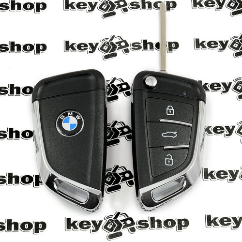 Выкидной ключ BMW (БМВ)  с чипом ID44(EWS) / 433 Mhz, HU 58 / HU 92 (лезвие на выбор)
