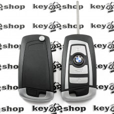 Выкидной ключ BMW (БМВ) 4 кнопки, лезвие HU92, EWS (PCF7935) / 433MHz