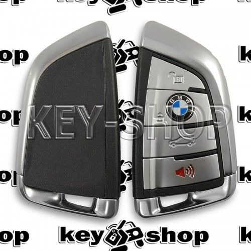 Смарт ключ BMW (БМВ) 3 + 1 кнопки, c чипом ID 49 / 868 Mhz
