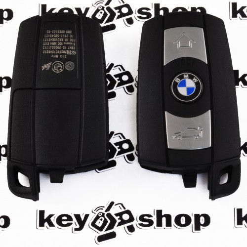 Корпус смарт ключа для BMW Е60, Е65, Е70, Е87, Е90, Х1, Х5, Х6 (БМВ) 3 - кнопки с отсеком для батарейки, без лезвия