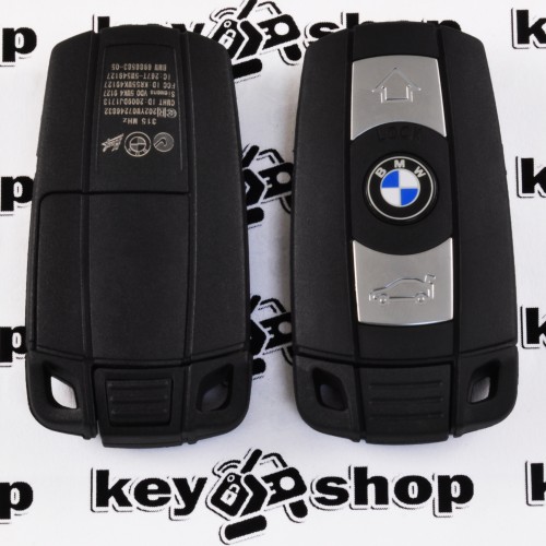 Корпус смарт ключа для BMW Е60, Е65, Е70, Е87, Е90, Х1, Х5, Х6 (БМВ) 3 - кнопки с отсеком для батарейки, c лезвием