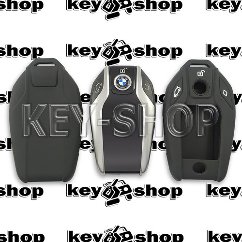 Чехол (черный, силиконовый) для смарт ключа BMW (БМВ) 