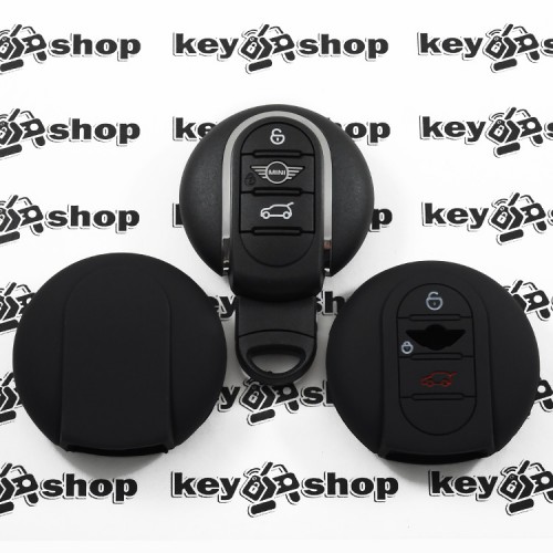 Чехол (черный, силиконовый) для смарт ключа Mini (Мини) 