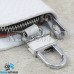 Ключница карманная (белая "змеиная кожа", на молнии, с карабином, с кольцом), логотип авто BMW (БМВ)