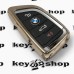 Чехол (золотистый, полиуретановый) для смарт ключа BMW (БМВ), кнопки без защиты