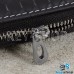 Ключница карманная (кожаная, черная, с тиснением, на молнии, с карабином, с кольцом), логотип авто BMW (БМВ)
