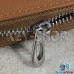 Ключница карманная (кожаная, светло - коричневая, с карабином, на молнии, с кольцом), логотип авто BMW (БМВ)