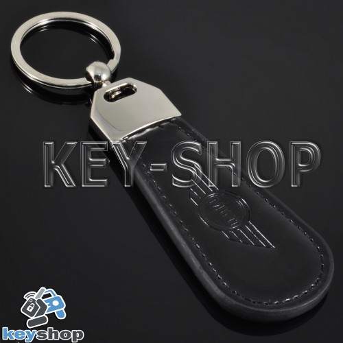 Кожаный брелок для авто ключей МИНИ (MINI)
