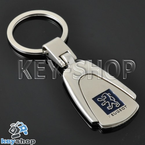 Металлический брелок для авто ключей Пежо (Peugeot)