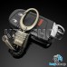Кожаный (чёрный) плетеный брелок для авто ключей Джип (Jeep)