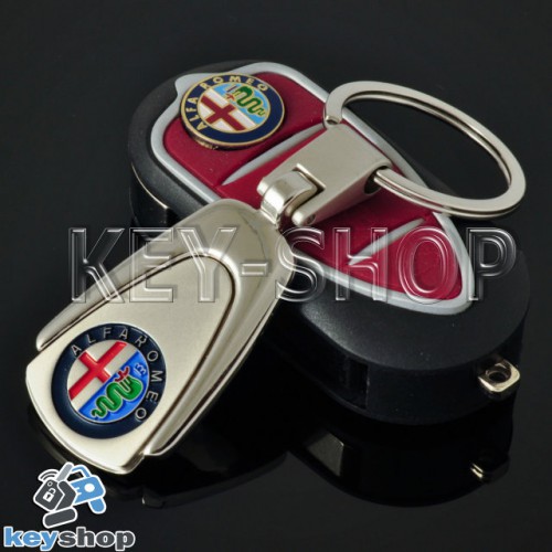 Металлический брелок для авто ключей Alfa Romeo (Альфа Ромео)