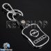 Кожаный брелок с кожаными вставками для авто ключей Опель (Opel)