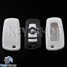 Чехол (белый, пластиковый) для смарт ключа BMW (БМВ)