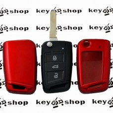 Чехол (красный, пластиковый) для выкидного ключа Seat (Сеат)
