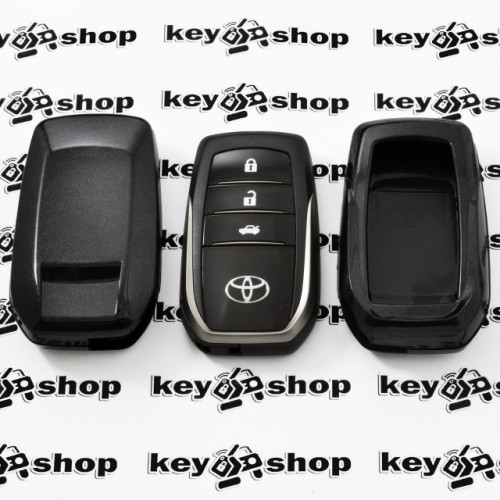 Чехол (черный, пластиковый) для смарт ключа Toyota (Тойота)