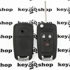Корпус выкидного ключа для Chevrolet, Ravon (Шевролет, Равон), 2 + 1 кнопки