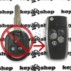 Корпус выкидного ключа для Chevrolet (Шевролет) Lacetti, Aveo 3 - кнопки, лезвие DWO4R, (под переделку)