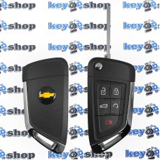 Корпус выкидного ключа для Chevrolet (Шевролет) 4 + 1 к​нопки