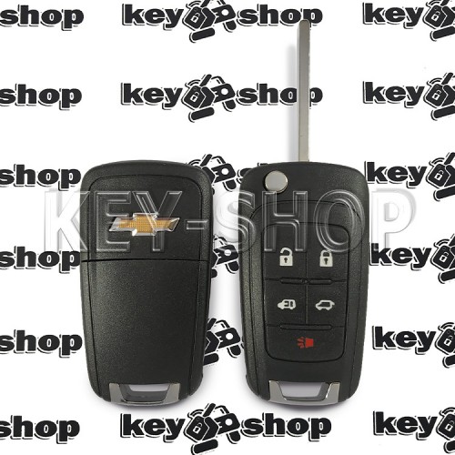   Корпус выкидного ключа для Chevrolet (Шевролет) 4 + 1 к​нопки