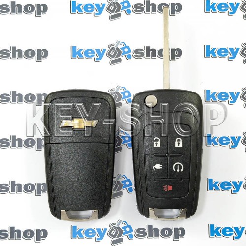  Корпус выкидного ключа Chevrolet Volt (Шевролет Вольт) 4 + 1 к​нопки