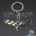 Металлический брелок для авто ключей Chevrolet Corvette (Шевролет Корвет)