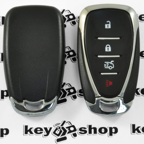   Корпус смарт ключа для Chevrolet (Шевролет) 3 + 1 (panic) кнопки (с лезвием)