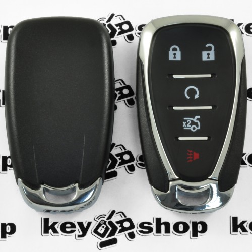    Корпус смарт ключа для Chevrolet (Шевролет) 4 + 1 (panic) кнопки (с лезвием)