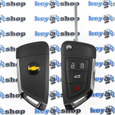  Корпус выкидного ключа для Chevrolet (Шевролет)  3+1 к​нопки