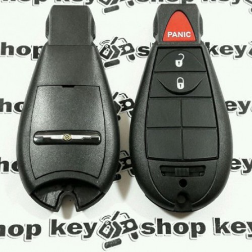 Смарт ключ для Chrysler (Крайслер) 2 кнопки + 1 (panic), чип PCF7941, 433 MHz