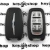 Оригинальный смарт ключ для Chrysler (Крайслер) 6 + 1 кнопки, чип ID4A, HITAG AES, 433 MHz