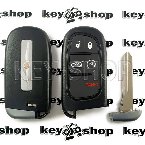  Корпус смарт ключа для Chrysler (Крайслер) 4 + 1 кнопки, с логотипом, с лезвием Y160