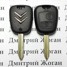 Авто ключ для Citroen (Ситроен) 2 кнопки, с чипом ID46, PCF 7961, 433Mhz, лезвие SX9