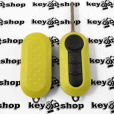        Корпус (желтый) выкидного ключа для Citroen Jumper (Ситроен Джампер), 2 кнопки, лезвие SIP 22