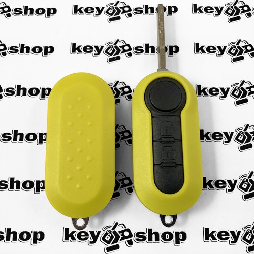        Корпус (желтый) выкидного ключа для Citroen Jumper (Ситроен Джампер), 2 кнопки, лезвие SIP 22