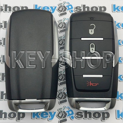Смарт ключ для Dodge (Додж) 2+1 кнопки, с чипом 4A / 433MHz / ( PCF7939M ) /  ( HITAG AES ) / ( ID: OHT - 4882056 ) / CY 24