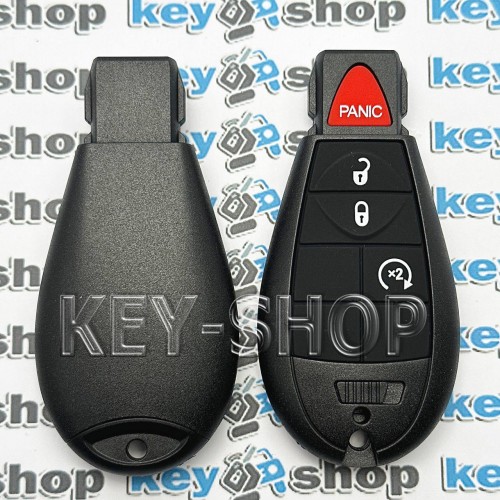 Смарт ключ Jeep Cherokee (Джип Чероки) с 2014-2019 год, 3 + 1 кнопки, чип 4A (GQ4-53T), 433 MHz (без логотипа)
