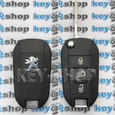  Выкидной ключ для PEUGEOT  (Пежо), 3 кнопки, ID 4A  (HITAG AES ) 433MHZ