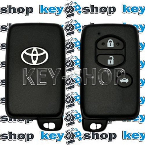 Cмарт ключ для Toyota  (Тойота ) 3 кнопки , чип: 4D+ (DST80) , P1:98,  433 MHz