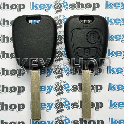 Корпус ключа для Citroen С1, С2, С3 (Ситроен) 2 - кнопки, лезвие VA2  (без логотипа)