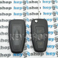   Корпус выкидного ключа для FORD (Форд), Ford Transit, Ford Transit Connect, 3 кнопки, лезвие HU101 (без логотипа)