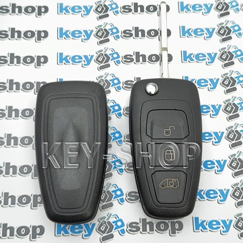   Корпус выкидного ключа для FORD (Форд), Ford Transit, Ford Transit Connect, 3 кнопки, лезвие HU101 (без логотипа)