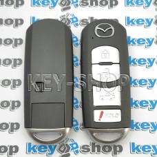     Корпус смарт ключа Mazda (Мазда) 3 кнопки + 1 (hold), (с лезвием)