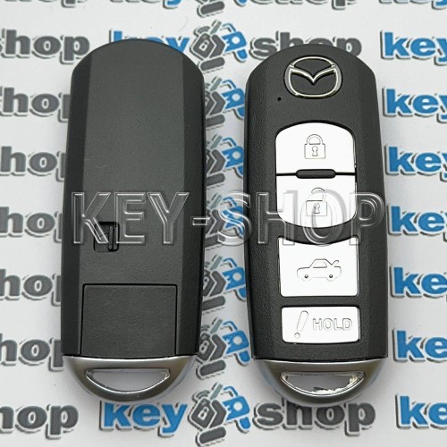     Корпус смарт ключа Mazda (Мазда) 3 кнопки + 1 (hold), (с лезвием)