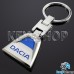 Металлический брелок для авто ключей Дачиа (Dacia) (синий)