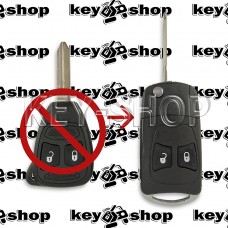Корпус выкидного ключа для Dodge (Додж) 2 кнопки (тип 2) под переделку