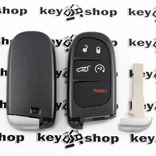  Корпус смарт ключа для Dodge (Додже) 4 + 1 кнопки, с лезвием SIP 22